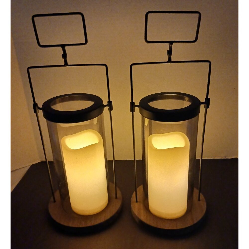 Pair of Candle Holders Old East Main Co. Battery Operated or Votive Tea Light